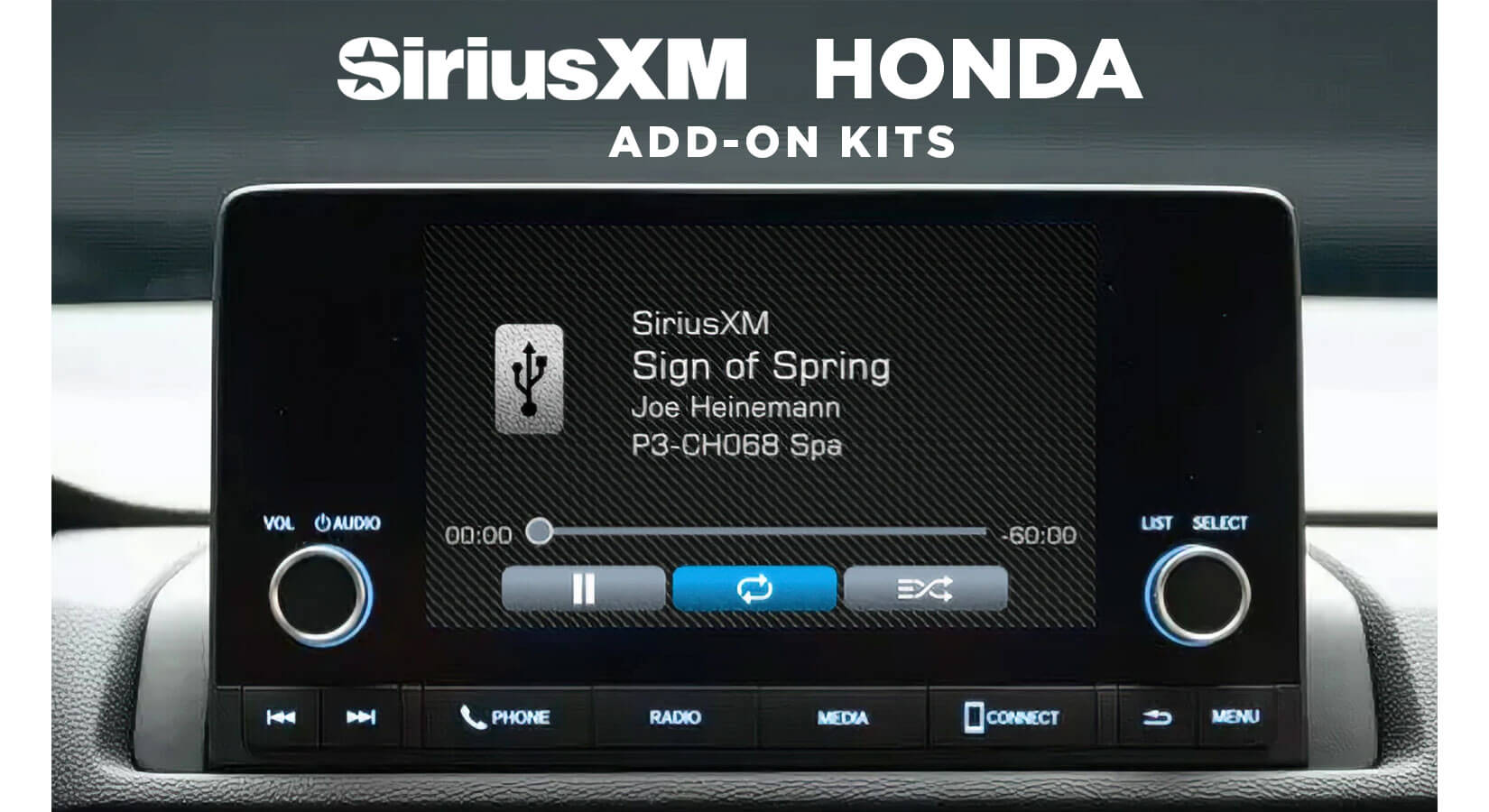 Sirius XM Satellite Radio Honda Factory Stereo Add on Kit