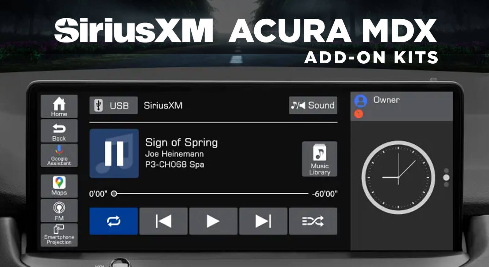 SiriusXM Satellite Radio Factory Stereo Kit for 2025 Acura MDX