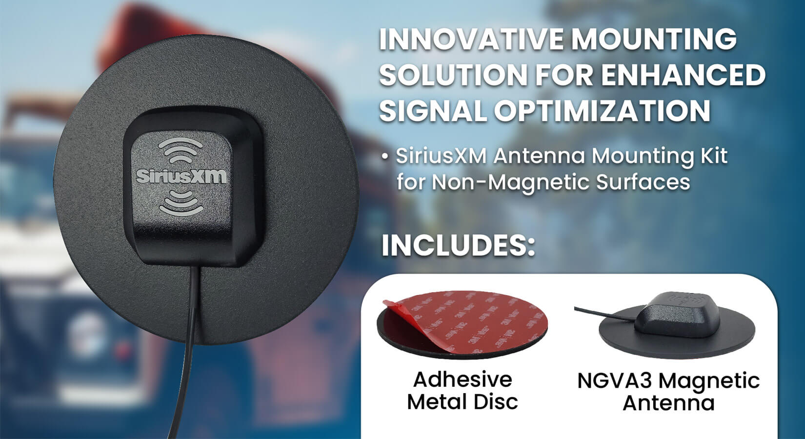 SXMATPM78 SiriusXM Satellite Radio Magnetic Antenna with Metal Disk