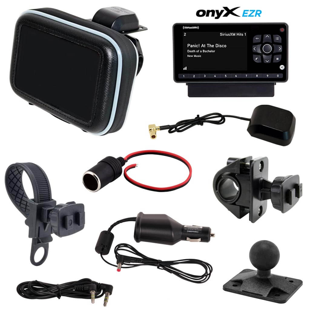 SXMLCR72 SiriusXM Radio Compact Motorcycle Kit with onyX EZR Receiver