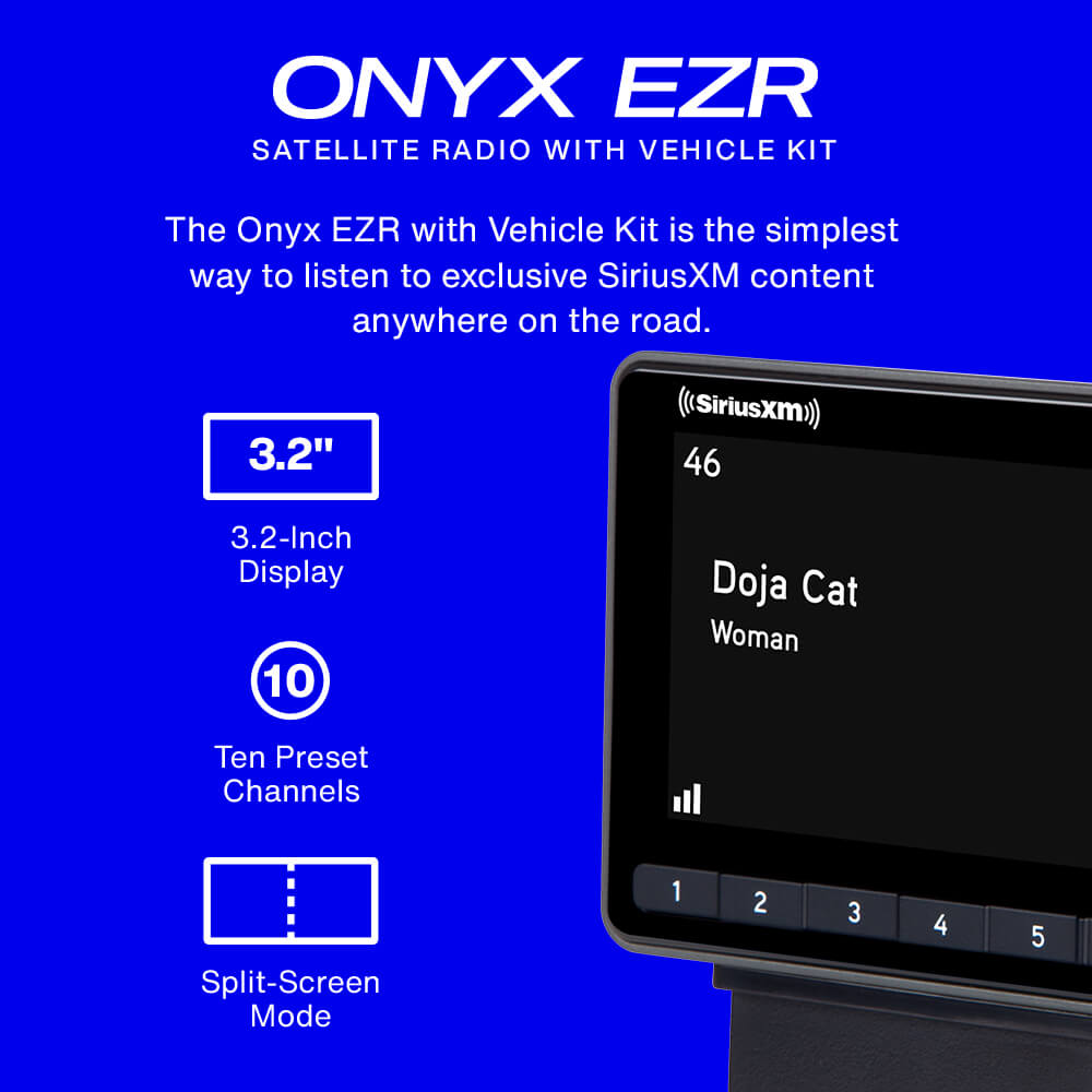 Feature set of the onyX EZR SiriusXM Receiver